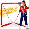 eJet-Sport Lacrosse Goals for Youth & Kids Children Teens Backyard Training, Practice & Exercise, Set of 2, red view 1