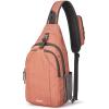 G4Free Sling Bag RFID Blocking Sling Backpack Crossbody Chest Bag Daypack for Hiking Travel(Light orange) view 1