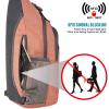 G4Free Sling Bag RFID Blocking Sling Backpack Crossbody Chest Bag Daypack for Hiking Travel(Light orange) view 2