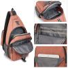 G4Free Sling Bag RFID Blocking Sling Backpack Crossbody Chest Bag Daypack for Hiking Travel(Light orange) view 3