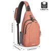 G4Free Sling Bag RFID Blocking Sling Backpack Crossbody Chest Bag Daypack for Hiking Travel(Light orange) view 4