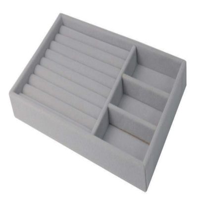 YRHH Jewelry Storage Drawer, Velvet Jewelry Trays, Stackable Drawer Insert Jewelry Jewelry Organizer-B