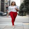 Hybrid & Company Womens Hyper Ultra Stretch Comfy Skinny Leg Work Casual Pants P44876SK RED XL Short view 3