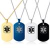ZKXXJ Medical Necklace for Men Women Stainless Steel Medical Alert ID Necklaces Warfarin Dog Tag Pendant Sos Emergency Necklace Health Allergy Awareness Jewelry view 2