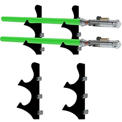WANLIAN Lightsaber stand wall-mounted lightsaber stand, suitable for lightsaber stand, lightsaber, sword, lightsaber saber. (1 set of transparent 2 layers)