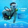 SMACO Mini Scuba Tank 1L Portable Diving Tank for Snorkeling, Emergency Rescue DOT Certified Lung Air Tank for Air Supply Compact & Lightweight Pony Bottle S400 view 2