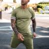 Maryia Mens Workout Muscle Running Quick Dry Sweatsuit 2 Piece Outfits 2021 Summer Tops and Shorts Tracksuit view 3