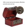 Yosoo Vintage Small Jewelry Boxes, Handmade Wooden Treasure Chest Mini Box with Lock, Gift view 3