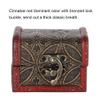 Yosoo Vintage Small Jewelry Boxes, Handmade Wooden Treasure Chest Mini Box with Lock, Gift view 4
