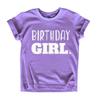 Birthday Girl Shirt Girls Birthday tee Outfit Toddler Baby 1st 2nd 3rd 4th 5th 6th 7th (White on Purple, 10-12 Years) view 1