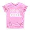 Birthday Girl Shirt Girls Birthday tee Outfit Toddler Baby 1st 2nd 3rd 4th 5th 6th 7th (White on Pink, 10-12 Years) view 1
