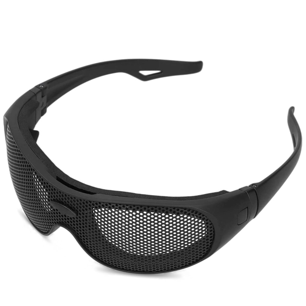 FILFEEL Wire Mesh Lens, Safety Goggles Breathable Shock Iron Safety Glasses Wind And Sand Proof for Outdoor Game Fans Activity