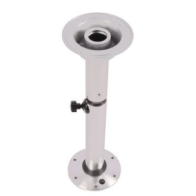 DNYSYSJ Adjustable Table Pedestal Stand 22-28 Inch Leg Base Mount Frame Aluminum Finish Removable for Marine Boat Caravan Motorhome