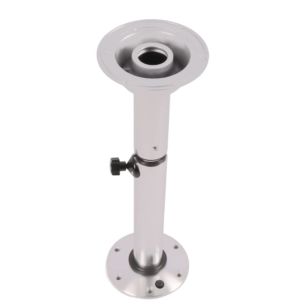 DNYSYSJ Adjustable Table Pedestal Stand 22-28 Inch Leg Base Mount Frame Aluminum Finish Removable for Marine Boat Caravan Motorhome