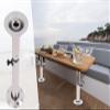 DNYSYSJ Adjustable Table Pedestal Stand 22-28 Inch Leg Base Mount Frame Aluminum Finish Removable for Marine Boat Caravan Motorhome view 2