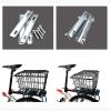 Bicycle Bike Basket Rear Folding Rear Wire Bike Basket Mesh Fold-Up Rear Hanging Bike Basket Bicycle Cargo Rack for Student/Mountaining view 4