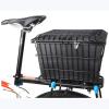 Bicycle Bike Basket Rear Folding Rear Wire Bike Basket Mesh Fold-Up Rear Hanging Bike Basket Bicycle Cargo Rack for Student/Mountaining