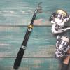Ultrashort Fishing Rod, Telescopic Spincast Rod, Ice Fishing Pole, Travel Pocket Rod for Ice Fly Fishing Sea Saltwater Freshwater(2.1m) view 3
