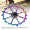 VGEBY 18T Rear Roller, Rear Derailleur Pulley Derailleur Pulley Wheels(Bright Color) Riding view 3
