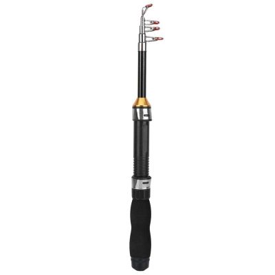 Ultrashort Fishing Rod, Telescopic Spincast Rod, Ice Fishing Pole, Travel Pocket Rod for Ice Fly Fishing Sea Saltwater Freshwater(2.3M)