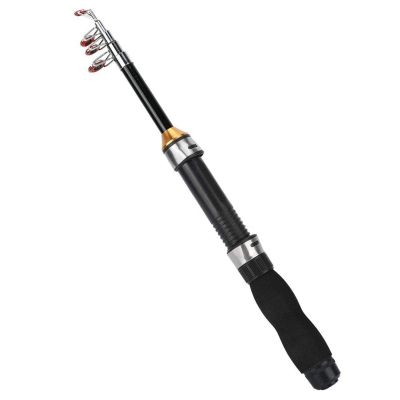 Ultrashort Fishing Rod, Telescopic Spincast Rod, Ice Fishing Pole, Travel Pocket Rod for Ice Fly Fishing Sea Saltwater Freshwater(1.9M)