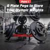 SHAPE FIT CORE Barbell Olympic Plate Tree Storage 3-Racks - Dumbbell Weight Rack with 6 Weight Pegs, 660LBS Capacity & three Standard 1.1 Inch(28mm) Diameter Bar Holders view 2