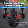 SHAPE FIT CORE Barbell Olympic Plate Tree Storage 3-Racks - Dumbbell Weight Rack with 6 Weight Pegs, 660LBS Capacity & three Standard 1.1 Inch(28mm) Diameter Bar Holders view 4