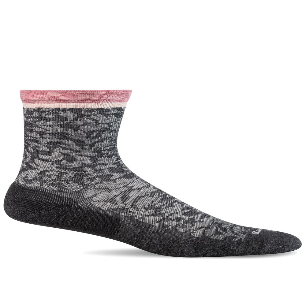 Sockwell Women's Plantar Relief Cush Crew Sock, Charcoal - S/M