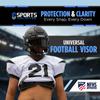 Sports Unlimited Universal Football Visor for Helmet, Football Helmet Visor, (Clear, Black and Mirror Options) view 2