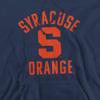 Syracuse University Official Syracuse Logo Distressed Unisex Adult Pull-Over Hoodie,Navy, Large view 2