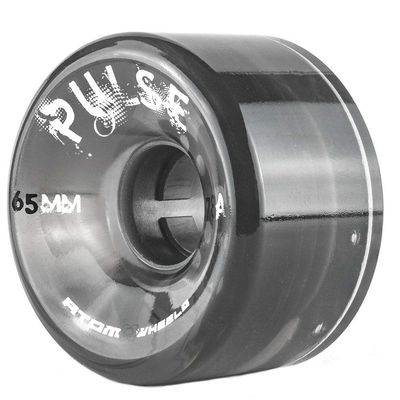 Atom Skates Quad Roller Wheels/Outdoor/Hardness 78A / 65x37 Black Pulse / 8 Wheels / 2 Packs