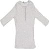 KIKI RIKI Girls Ribbed 3/4 Sleeve Henley T-Shirt - 28673 Heather Grey xx Large view 1