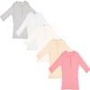 KIKI RIKI Girls Ribbed 3/4 Sleeve Henley T-Shirt - 28673 Heather Grey xx Large view 3