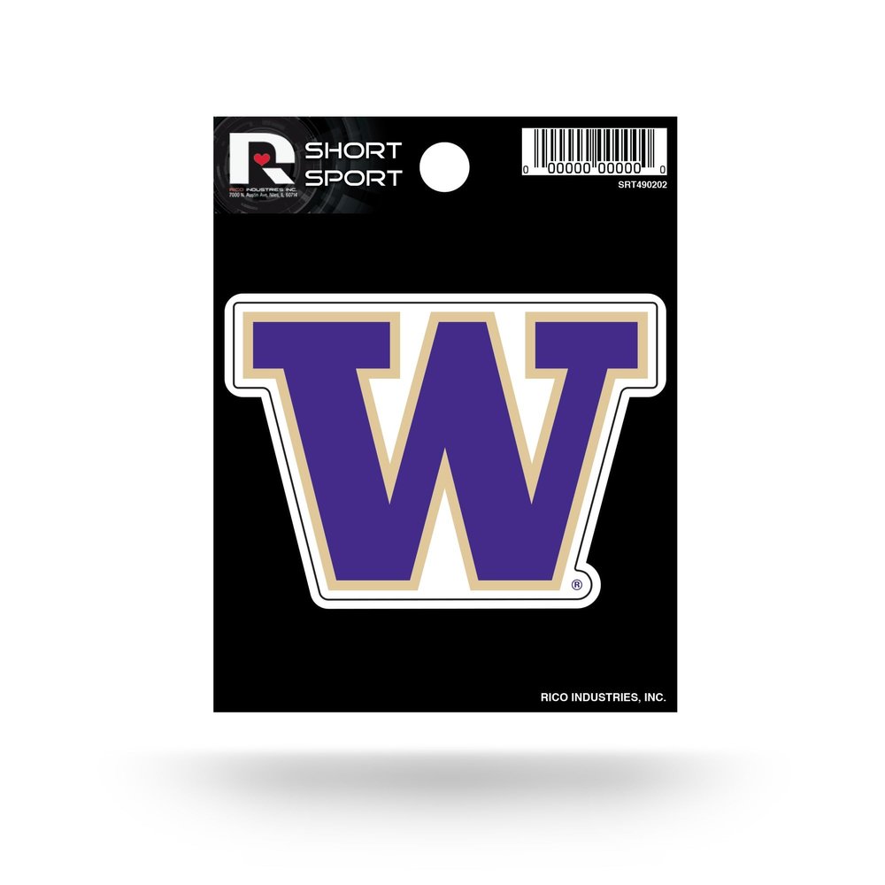 NCAA Washington Huskies Die Cut Team Logo Short Sport Sticker