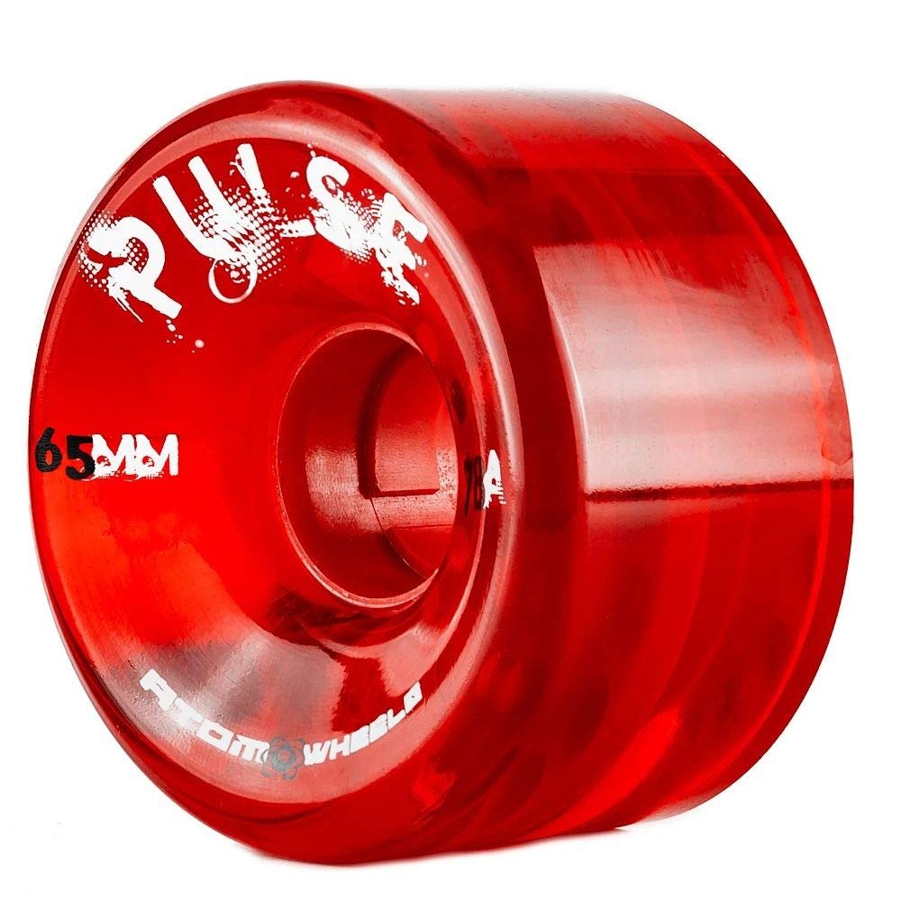 Atom Skates Quad Roller Wheels/Outdoor/Hardness 78A / 65x37 Red Pulse / 4 Wheels / 1 Pack