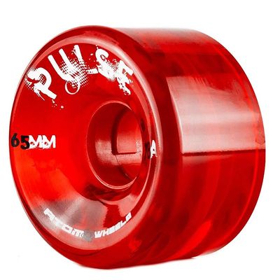 Atom Skates Quad Roller Wheels/Outdoor/Hardness 78A / 65x37 Red Pulse / 8 Wheels / 2 Packs