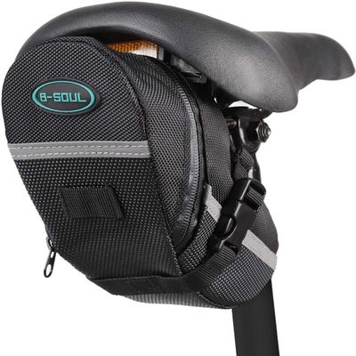 CoverON CoreLife Bicyle Saddle Bike Bag Under Seat Pouch Water Resistance Cycling Wedge Pack Accessories Storage Pannier - Black