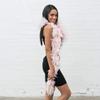 WEDDINGSTAR Sparkly Bachelorette Feather Boa - Light Pink view 2