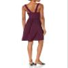 Star Vixen Women's Plus-Size Sleeveless Knot-Front Surplice Dress Plum view 2
