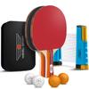 NIBIRU SPORT Professional Ping Pong Paddles Set of 2 - Table Tennis Paddles Set of 2 with 4 Balls and Carry Bag/Storage Case - Table Tennis Equipment & Ping Pong Accessories view 1