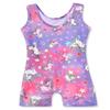 Leotards With Shorts Unicorn for Gymnastics Clothes for Girls 8-9 9-10 Years Old Rainbow Purple Pink Stars view 2