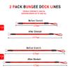 Bungee Dock Line Boat Accessories - Pontoon, Jet Ski, Kayak Accessories with 316 Stainless Steel Clip view 4
