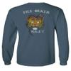 0252. Tiger Graphic Traditional Japanese Tattoo Till Death Society Men's Long Sleeve t Shirt (Indigo Blue 2X Large) view 2