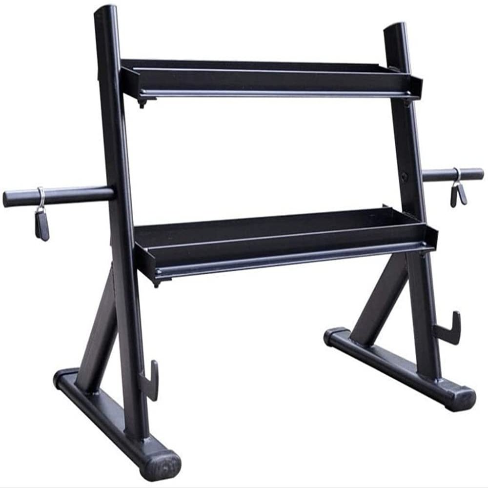 qiuqiu Dumbbell Stand,Multi-Layer Dumbbell Storage, Dumbbell Support Strength Training, Men's Home Fitness Gym Equipment-Black