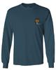 0252. Tiger Graphic Traditional Japanese Tattoo Till Death Society Men's Long Sleeve t Shirt (Indigo Blue X-Large) view 1