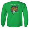 0252. Tiger Graphic Traditional Japanese Tattoo Till Death Society Men's Long Sleeve t Shirt (Irish Green Small) view 2