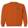 0252. Tiger Graphic Traditional Japanese Tattoo Till Death Society Men's Crewneck Sweatshirt (Orange Medium) view 1