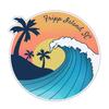 Fripp Island South Carolina Souvenir 4-Inch Vinyl Decal Sticker Wave Design view 1