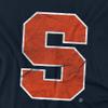 Syracuse University Official Primary Logo Distressed Unisex Adult T-Shirt, Navy, X-Large view 2