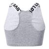 Moily Big Girls Racer Back Padded Sports Bra Gymnastics/Dance.Yoga Athletic Crop Top 2 Pack Underwear V Neck Flecking Gray 3-4 view 1